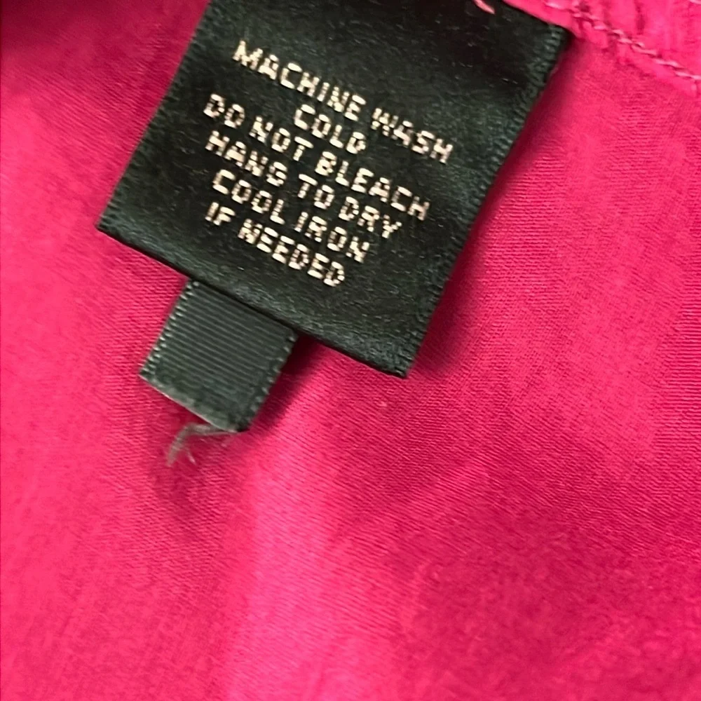 Ralph Lauren Silk Blouse Fuscia MEDIUM - Picture 4 of 8